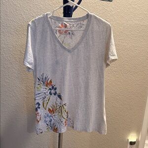 Royal Robbins Gray Floral Short Sleeve Tee